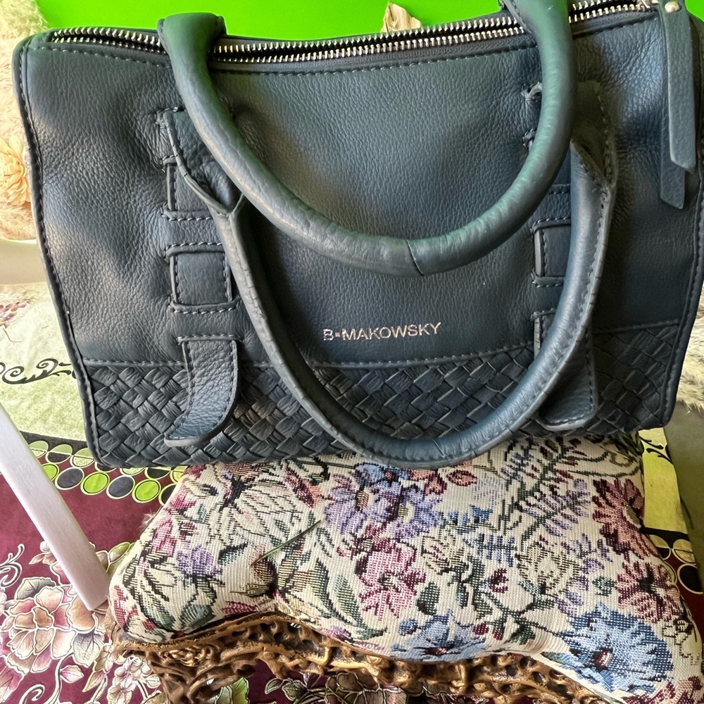 B-Makowsky blue satchel